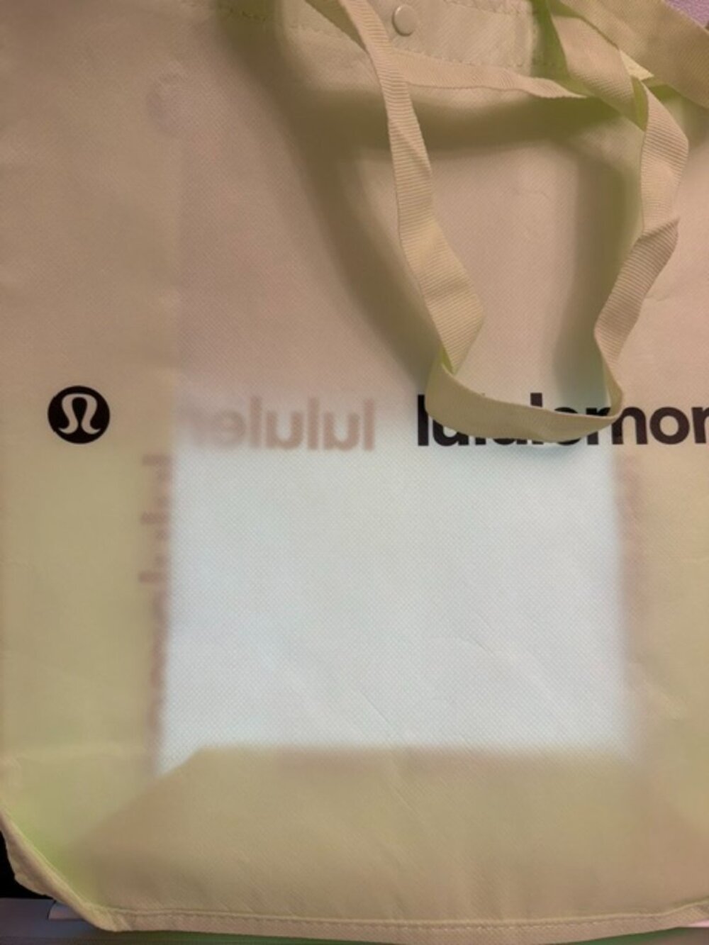 Lululemon New Large Neon GREEN BAG reusable tote eco-friendly yoga, casual, gym,